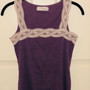 Sleeveless Tank with Lace Embellishments